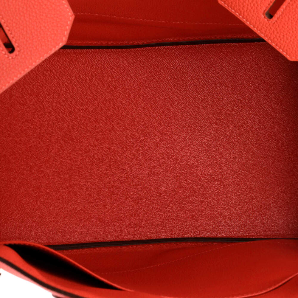 Hermes Birkin 35 Red Togo with Gold Hardware - Picture 7 of 8
